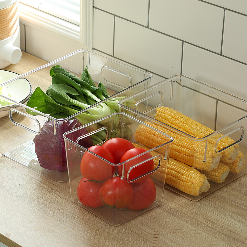Storage box egg noodles frozen dumplings square transparent preservation box food grade vegetables finishing kitchen special wholesale