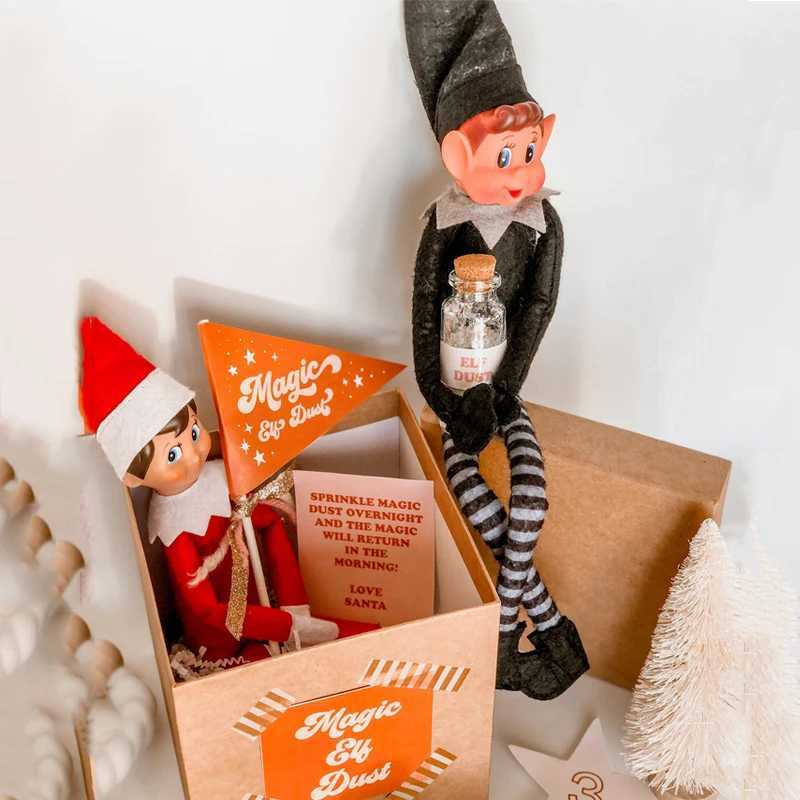 40CM Black Christmas Elf Doll Cute Christmas Decoration for Boys and Girls New Year Gift Bookshelf Elf W241029