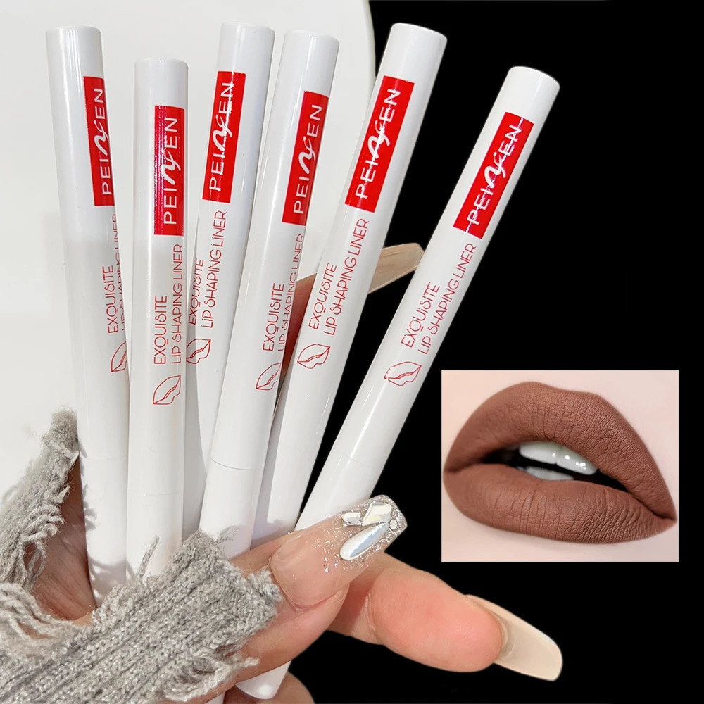 Matte Lip Liner Gold Tube Waterproof Lipstick Pencil Female Easy To Wear Non-stick Cup Lips Contouring Pen Nude Lip Cosmetics 241028
