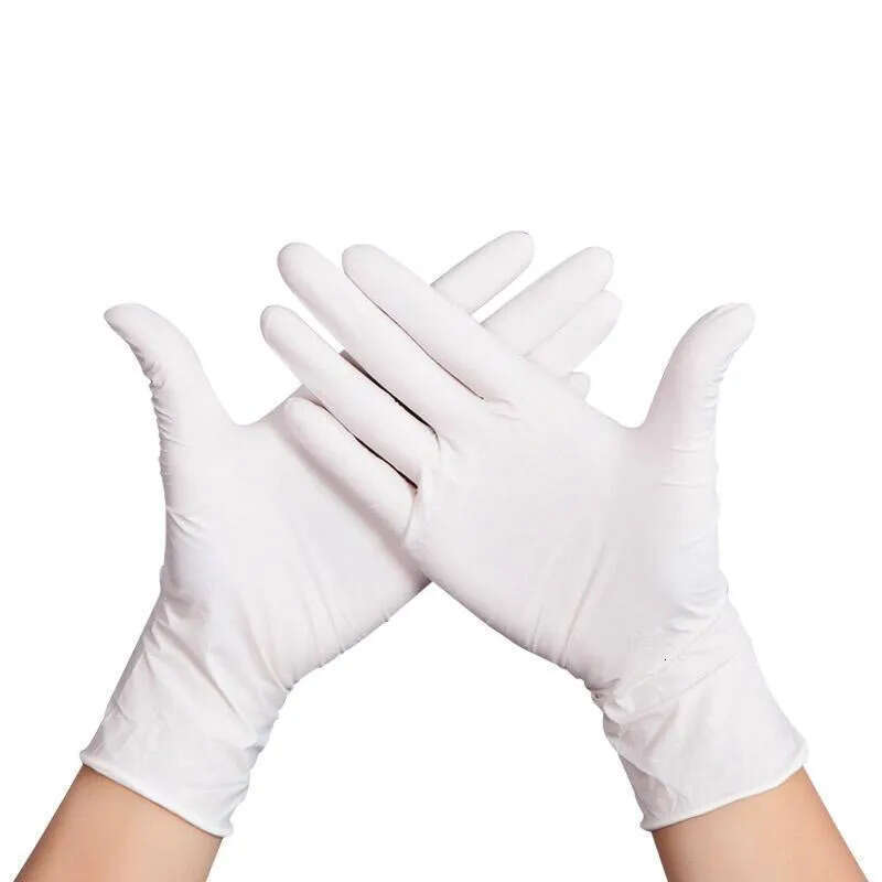 Blue Nitrile Disposable Gloves Powder Free Non Latex Pack Of 100 Pieces Anti-Skid Anti-Acid Gloves Fy9518 Ss0112