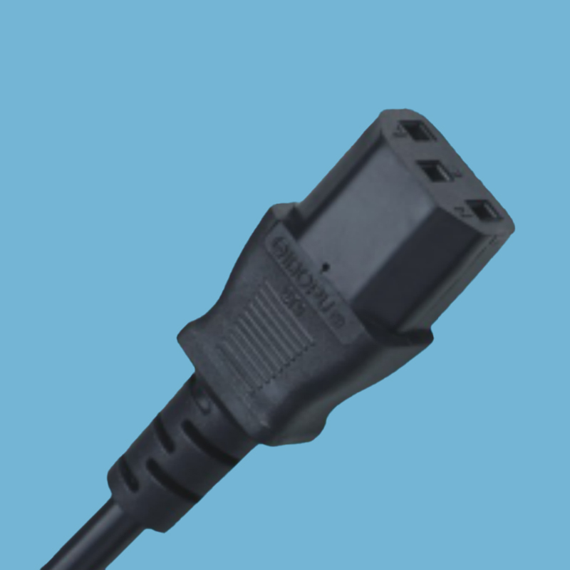 factory 3 Prong IEC C13 C14 Female To Male Connector Computer Monitor Electric Extension Cable AC Power Cord