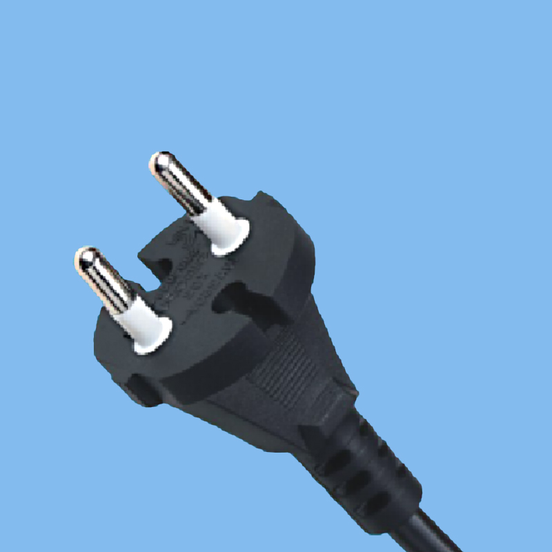 Indonesia 2 prong power cord plug with Indonesian mains cable SNI certificate 16A 250V