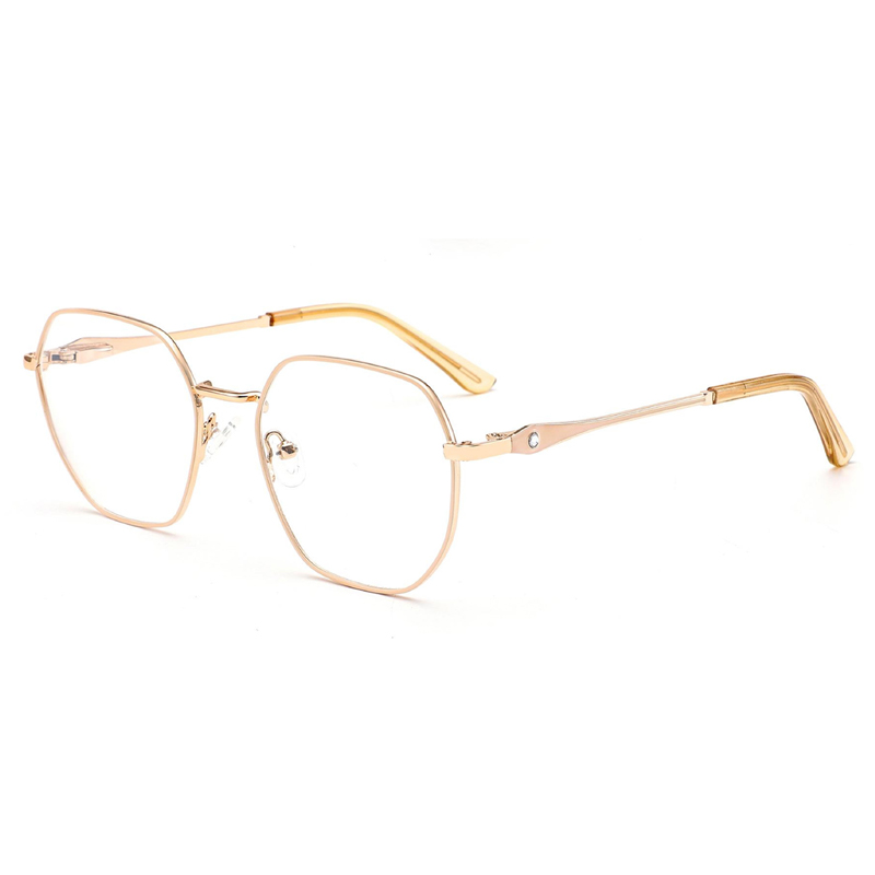 New women's high-class sense of metal eyeglasses frames men's large frame fashion trend wind glasses manufacturers wholesale open ball eyegl