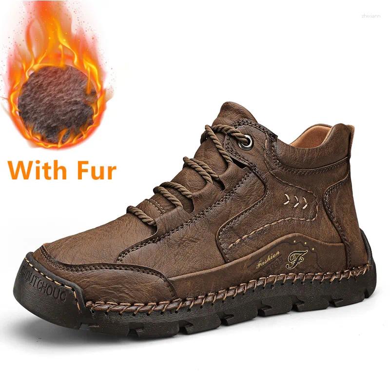 Boots Casual Travel Shoes Handmade Men's Walking Comfy Leather Sports Super Men Treking Outdoor Man Hiking Footwea