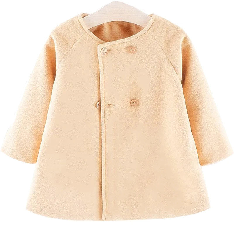 Baby Girl Boys Spring Winter Wool Blends Jacket Coat Clothes Infant Toddler Christmas Years Costume Blend Clothing Outerwear 241028