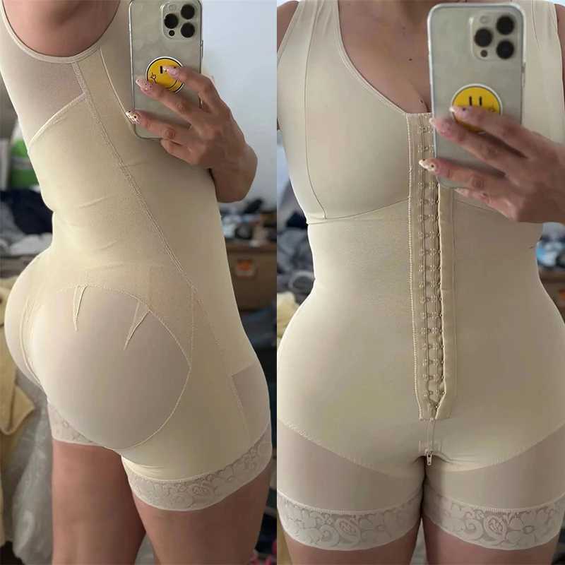 Full Body Shapewear Compression Girdle Fajas Colombian Corrective Underwear Tummy Control Shaper Butt Lift Slim Corset BodysuitsX2410