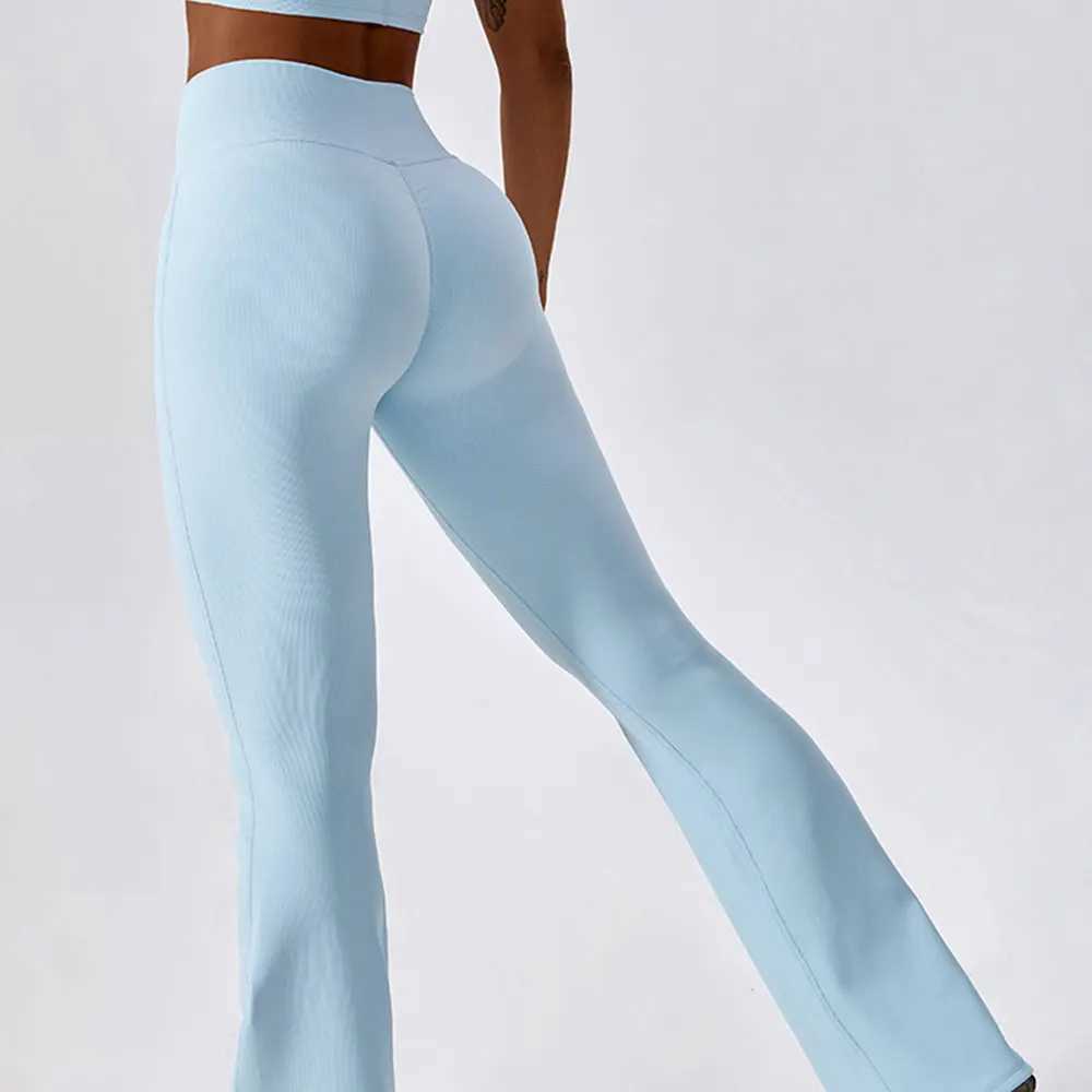 Flare Legging Yoga Pants Womens High Waist Wide Leg Pants Womens Fitness Gym Exercise Flame Pants Latin Dance Trouser W250326