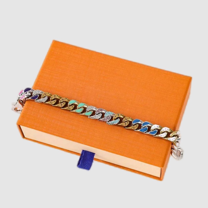 Men bracelet designer women bracelet casual outdoor vintage hip hop style letters cuban link chain designer jewerly women mens bracelet classical dd026 Y4
