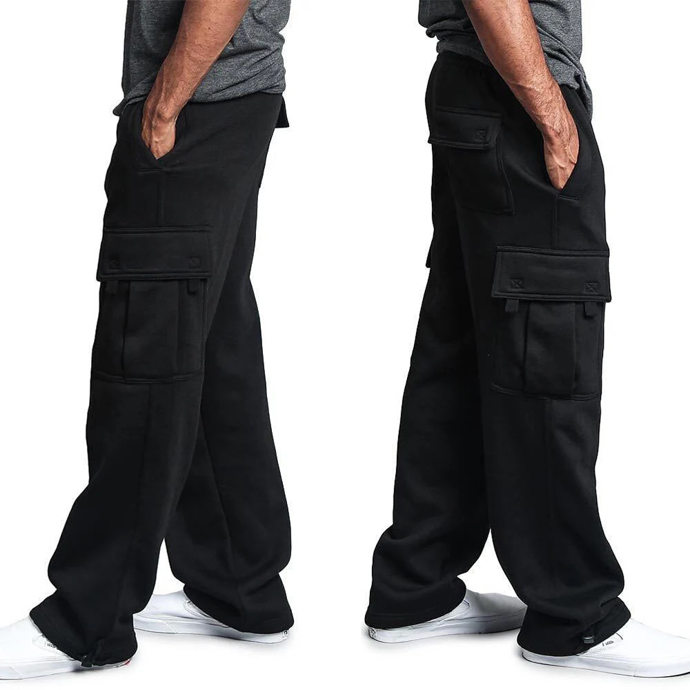 Mens Track Pants Cargo Pants Street Winter Fitness Gym Workout Running Training Exercise Breathable Long Pants 241029