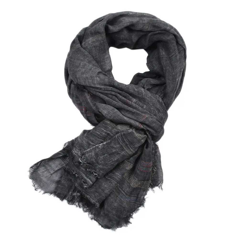 New Fashion Cotton Linen Men Scarf Tie-dye Striped Mens Winter Scarves Casual Male Brand Bufanda Shawl Europe and AmericaX241029