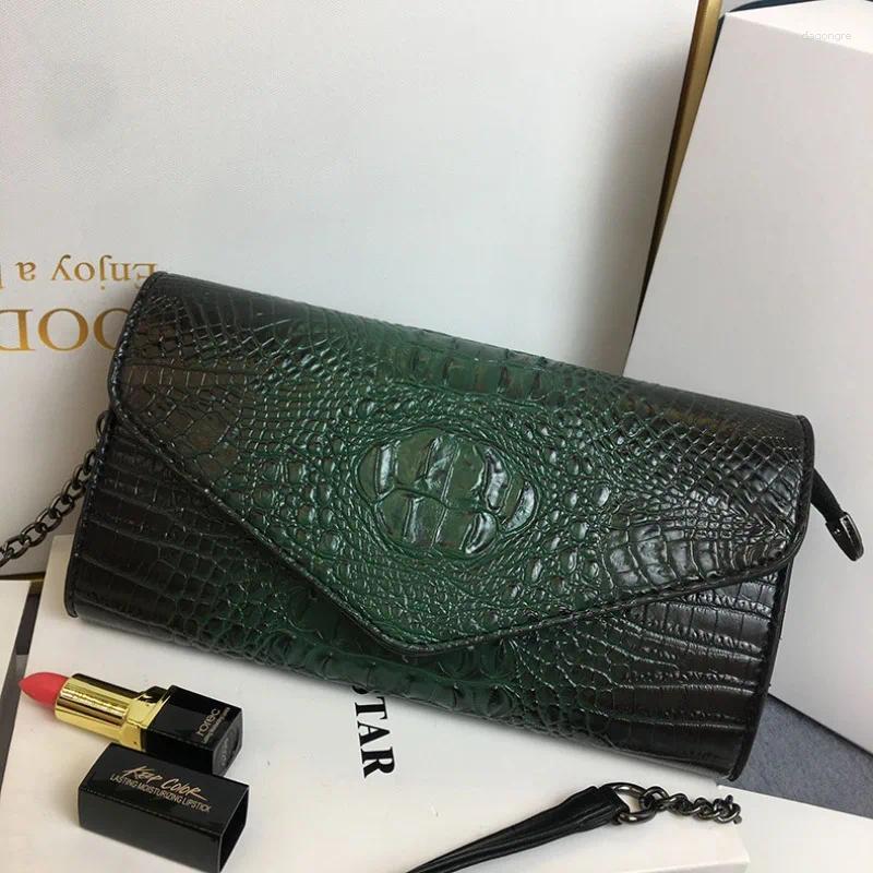 2025 new Totes Crocodile Print Square Shoulder Bags For Women Designer Envelope Crossbody Bag Vintage Handbags Clutch Ladies Purse