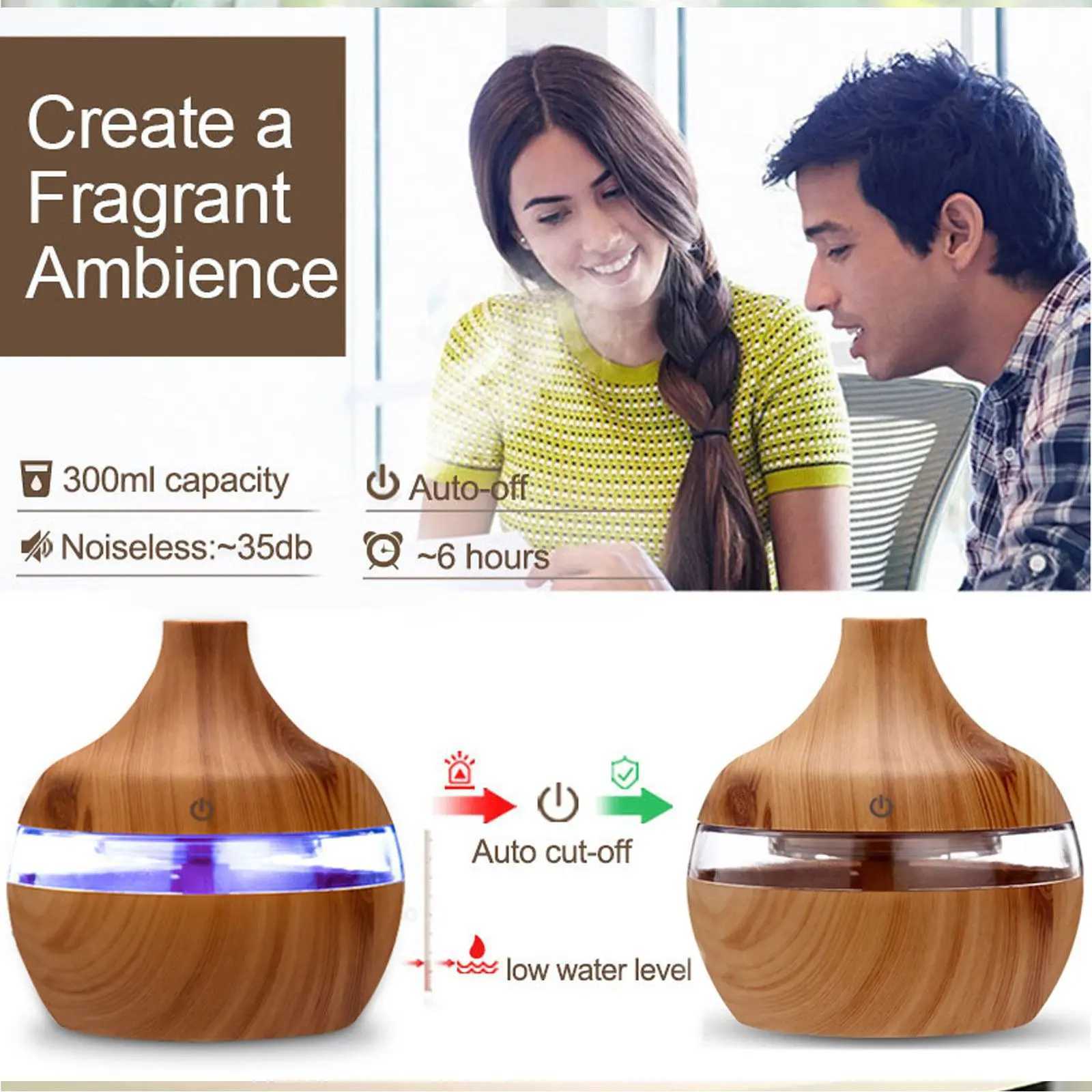 USB electric air humidifier mini atomizer air Ara essential oil diffuser LED Ara humidifier Y241104