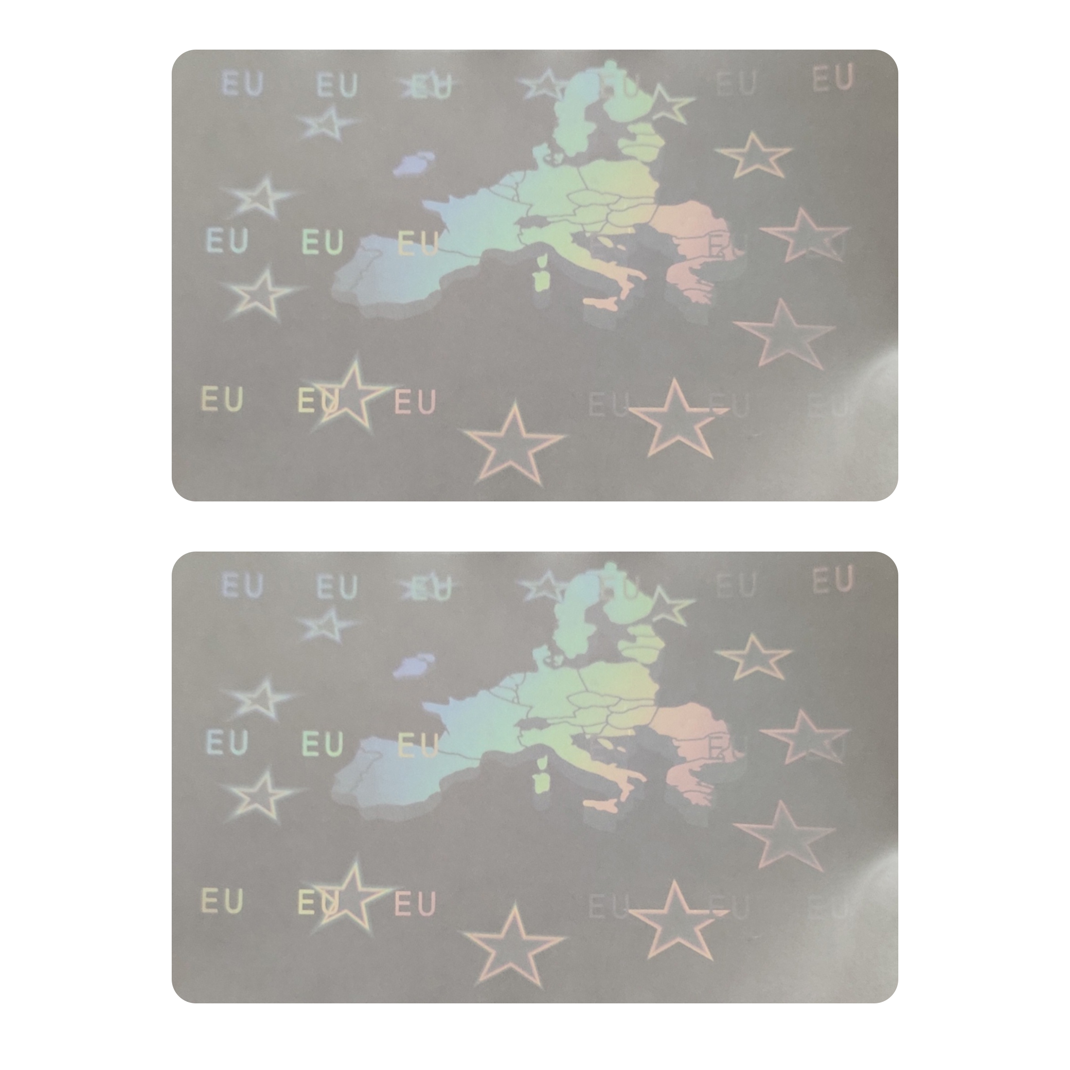 Transparent Clear Hologram Laminated ID Cards Film Overlay Holographic Sticker Overlay