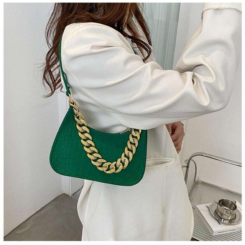 Brand Handbags Summer Metal Chain Shoulder Bag Women Office Party Handbag Elegant Ladies Fashion Clutch Bags New