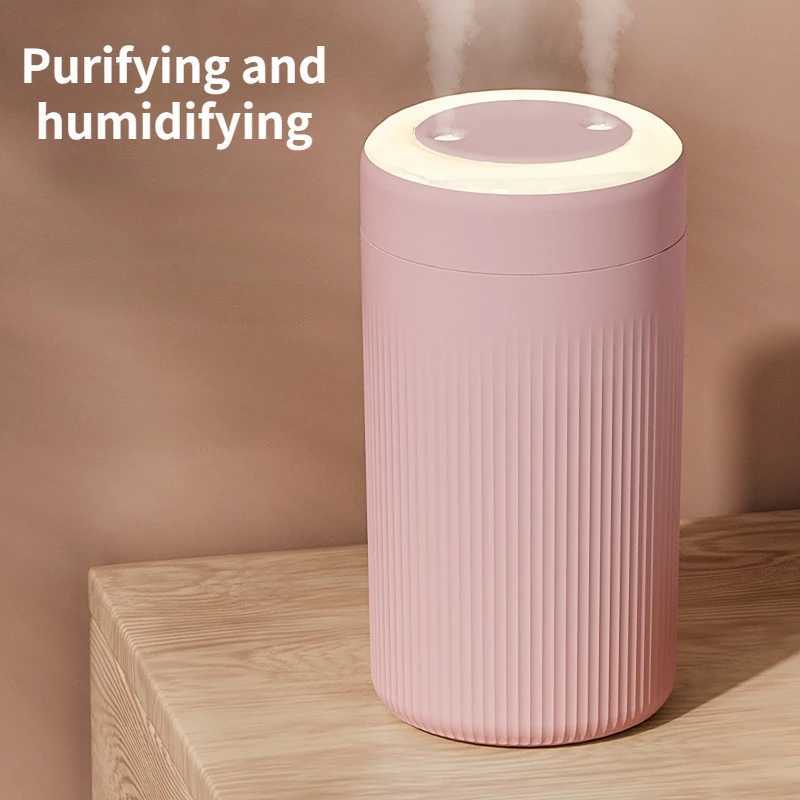 USB air humidifier with a large capacity of 800ML He car hydration anti drying light noise dual spray humidifier Y241104