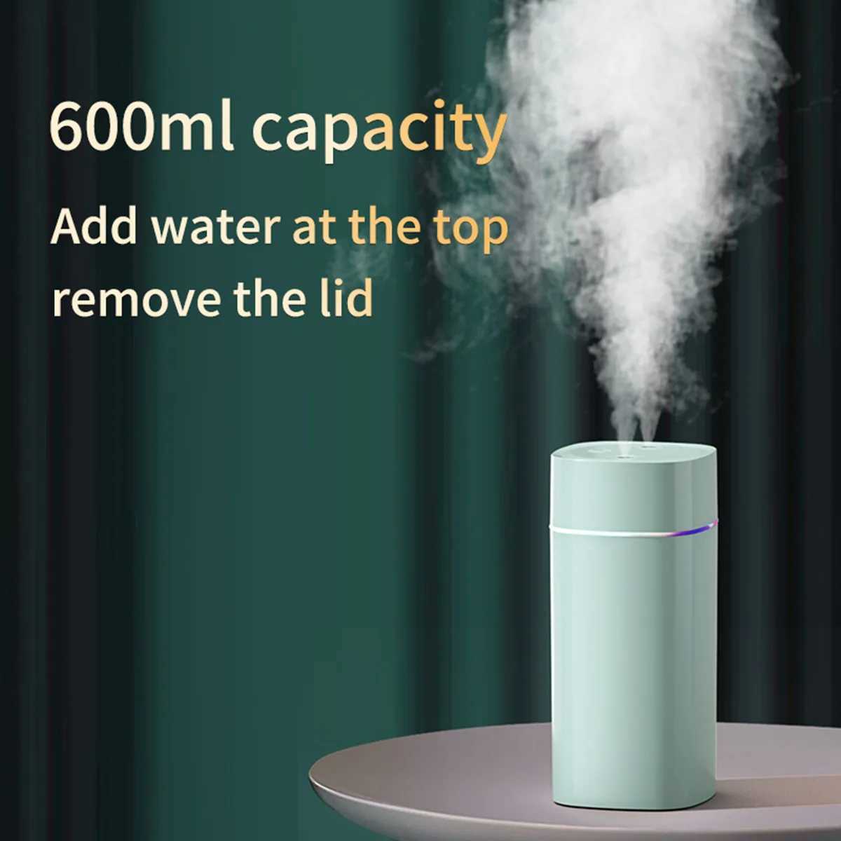 600ml pgraded humidifier household double-layer spray fog volume gasification air wasteland treatment furniture replacement Y241104