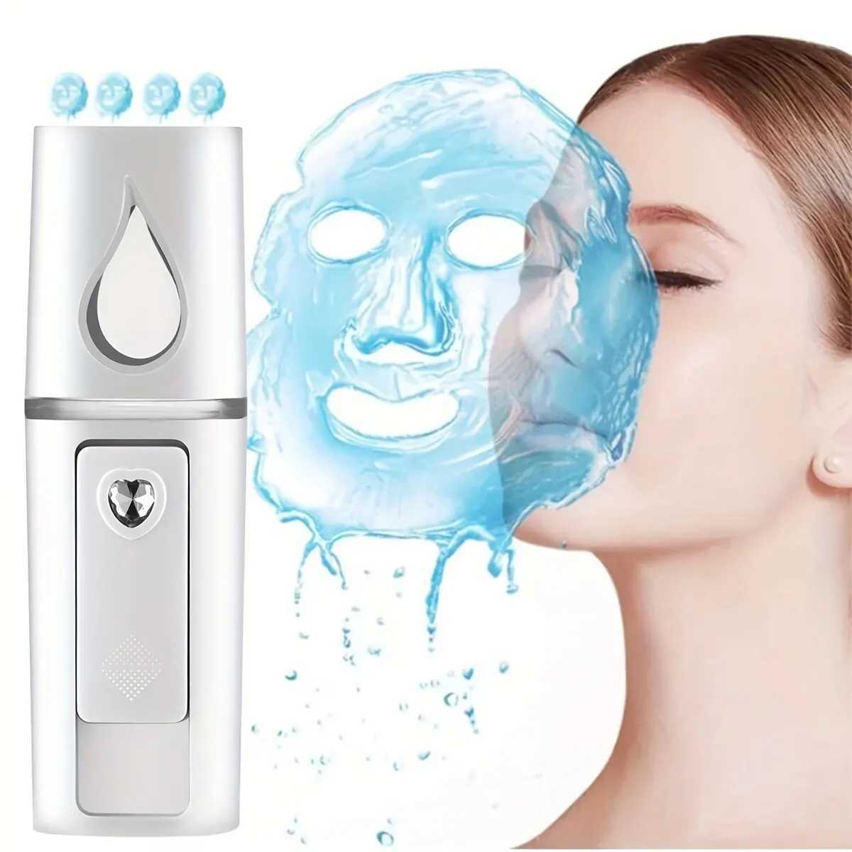 Mini nano spray cooler facial steam humidifier USB charging facial moisturizing atomizer beauty skin care Y241104