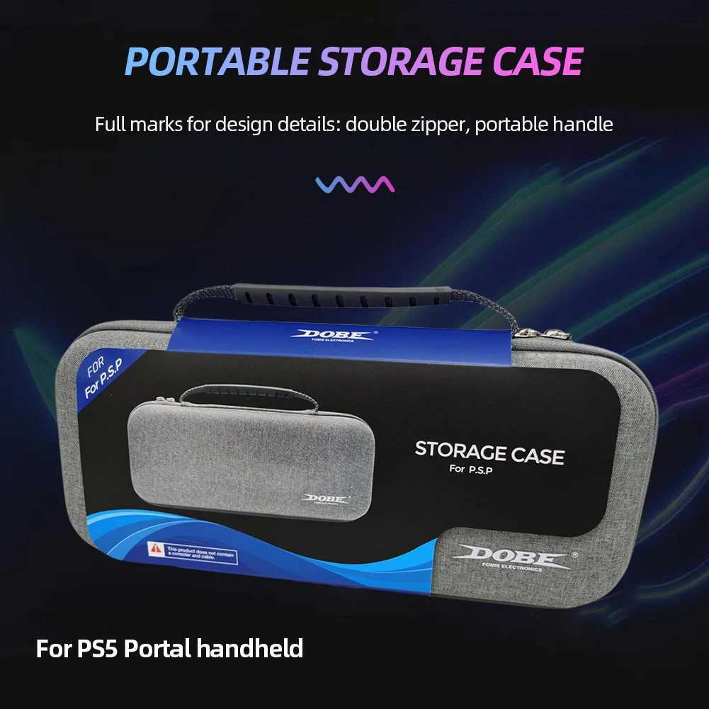 EVA Travel Carrying Case for PS5 Portal Remote Player Storage Bag with Mesh Pocket Game Console Protective CaseXJ241030