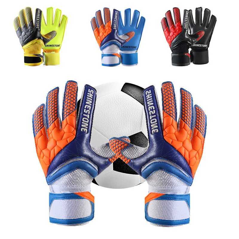 Shinestone Childrens Adult Size Football Goalkeeper Gloves Professional Thick Latex Football Goalkeeper Gloves Finger ProtectionXJ250412