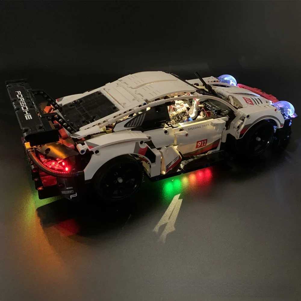 Led Light Kit For 42096 911 RSR Compatile With 20097 White Super Racing Car DIY Lamp Toys Gift Set Not Included Building BlocksXJ241029