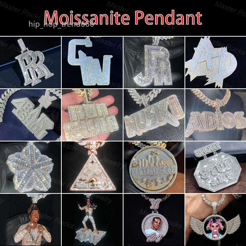 Hiphop Mossanite Pendant 925 Sterling Silver Hamsa Hand Eye Fully Iced Out Men VVS Custom Moissanite Pendant