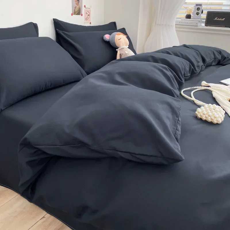 Solid color brushed fabric bedding X241029