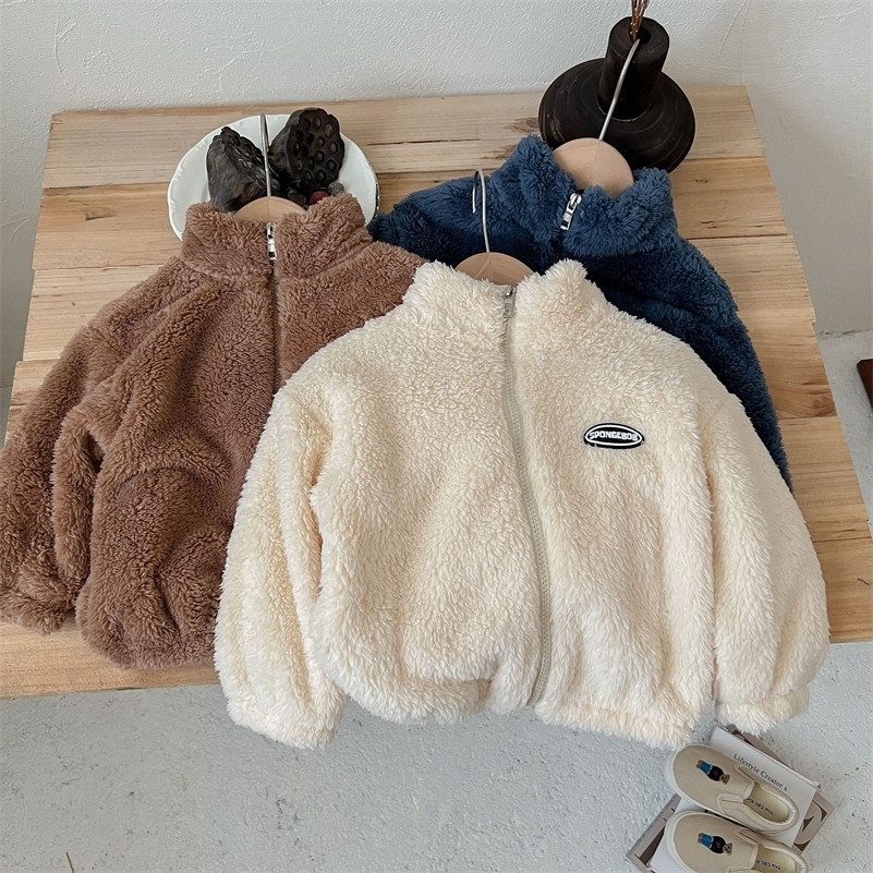 Winter Childrens Coat Plush Thick Jackets for Kids Girls Cardigan Warm Boys Outerwear Toddler Outfits Baby Clothes 18years y241011