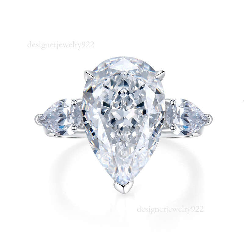 Pear Cut 11*17mm Moissanite Diamond Ring 100% Real 925 sterling silver Party Wedding band Rings for Women Men Engagement Jewelry