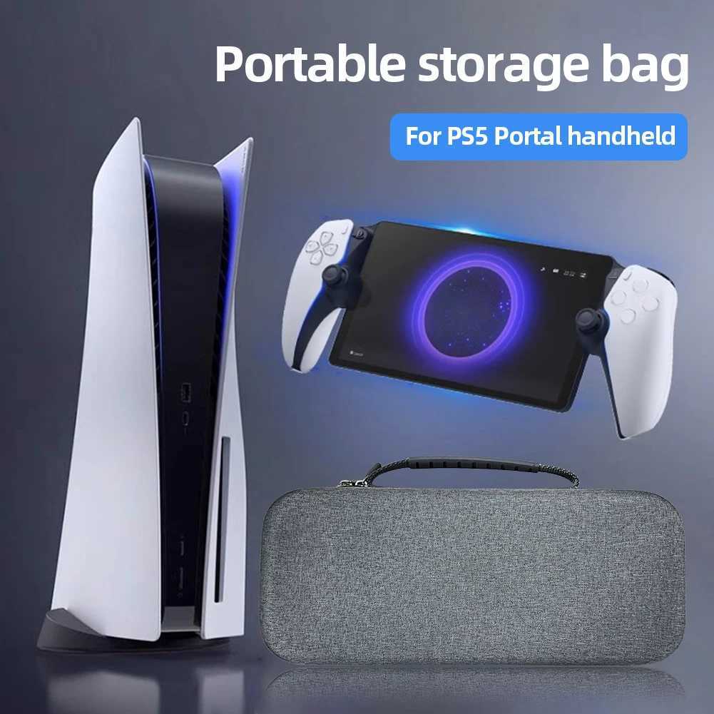 EVA Travel Carrying Case for PS5 Portal Remote Player Storage Bag with Mesh Pocket Game Console Protective CaseXJ241030