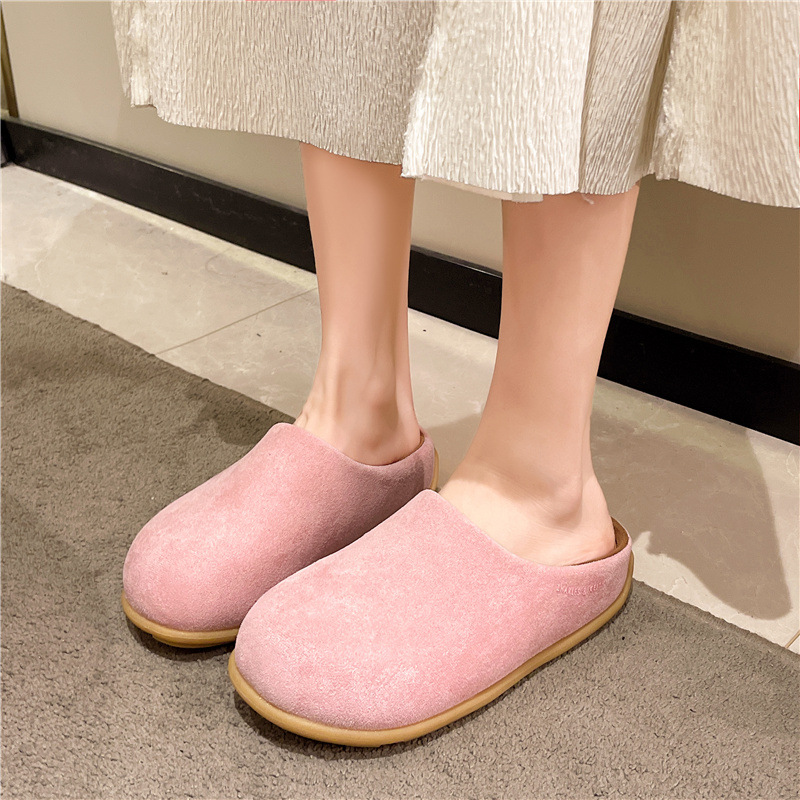 2024 Summer New Fashionable Shoes for Women, Flat Casual, Off Slip Half Slippers