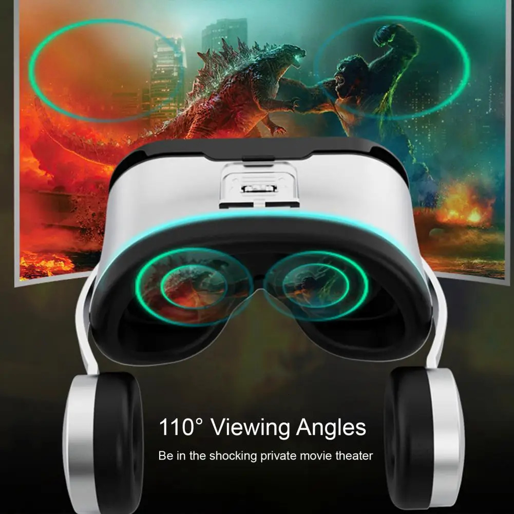 Viar VR Headset: 3D Virtual Reality Goggles with Bluetooth Headphones, Controller - Immersive 2024 Smartphone Gaming Experience dh3628137