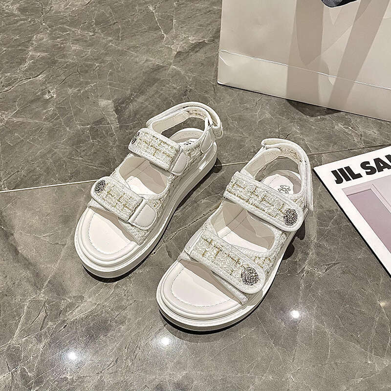 Woman Ladies Platform Designer Slides Outdoor Casual Beach Shoes Summer Non Slip Hook Loop Sandals Women