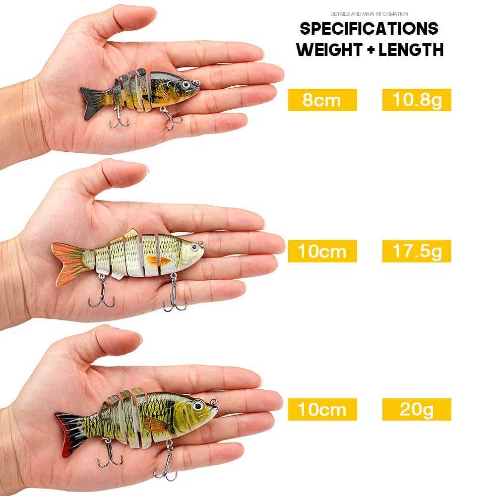 Pike 8cm/10cm Swimbait added fishing bait hard crank bait fishing bait fishing bait W241029