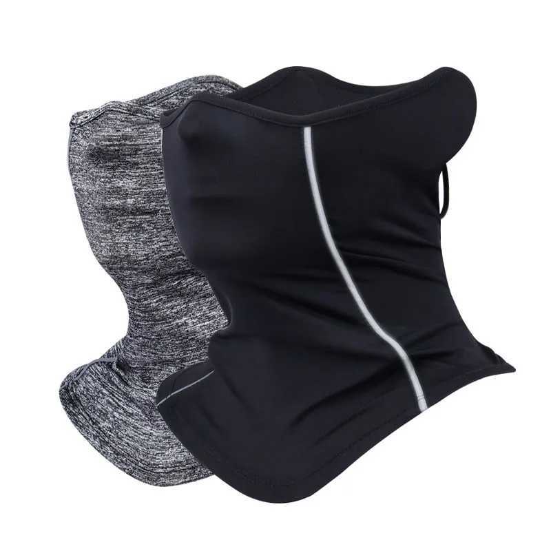 Reflective Night Walk Half Face facial mask Summer Silk Sunscreen Dustproof Neck Scarf W241029