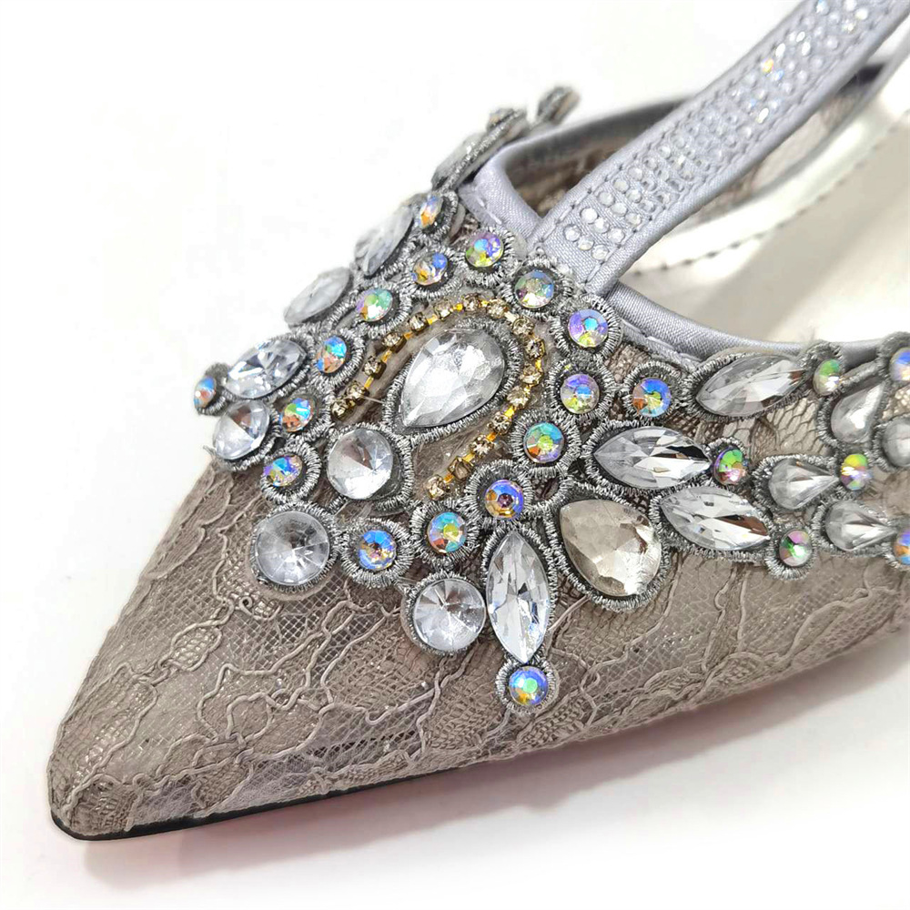 Ladies' fashion pointed toe comfortable low heel shoes, dia shoes irregular shaped handbags