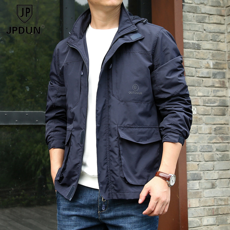 Men Waterproof Wind Breaker Coat Zipper Hoodie Jacket Quick Drying Sport Outwear Wind Stoper Jacket Raincoat Sport Selling 220811