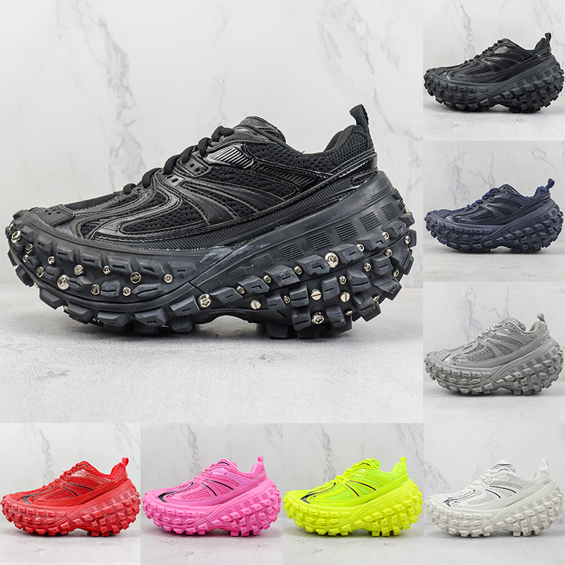 Designer Bouncer Sneaker Men Women Casual Shoes Defender Platform Sneakers Luxury Paris Dress Shoe Black White Beige Grey Outdoor Sports Mens Trainers Size 35-45