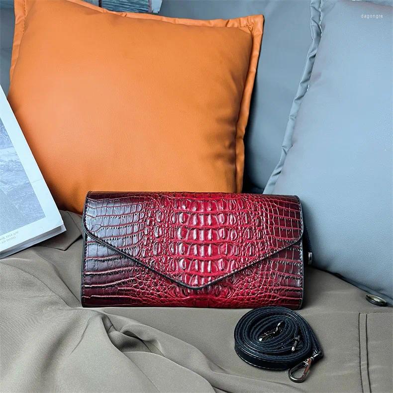2025 new Totes Crocodile Print Square Shoulder Bags For Women Designer Envelope Crossbody Bag Vintage Handbags Clutch Ladies Purse