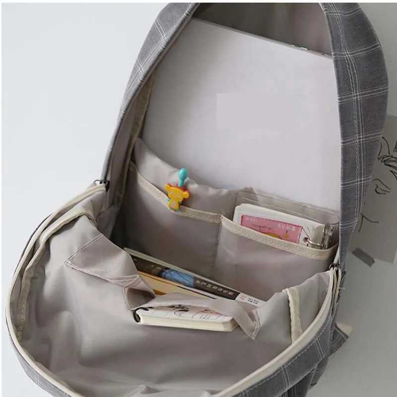 CMM Fashion Girl College School Bag Casual New Simple Women Backpack Striped Book Packbags for Teenage Travel Shoulder Rucksack 241030