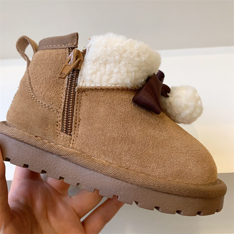 Children's Winter Snow Boots with Wool Plush ing, Anti-Slip, Keep Warm, Sizes 21-35