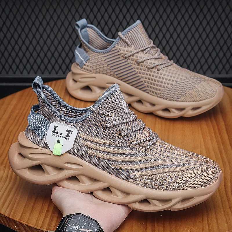 Casual sports shoes tennis platform soft sole casual running breathable lace Fi trend brand casual mens vulcanized shoes M241029