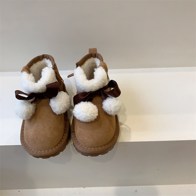 Children's Winter Snow Boots with Wool Plush ing, Anti-Slip, Keep Warm, Sizes 21-35