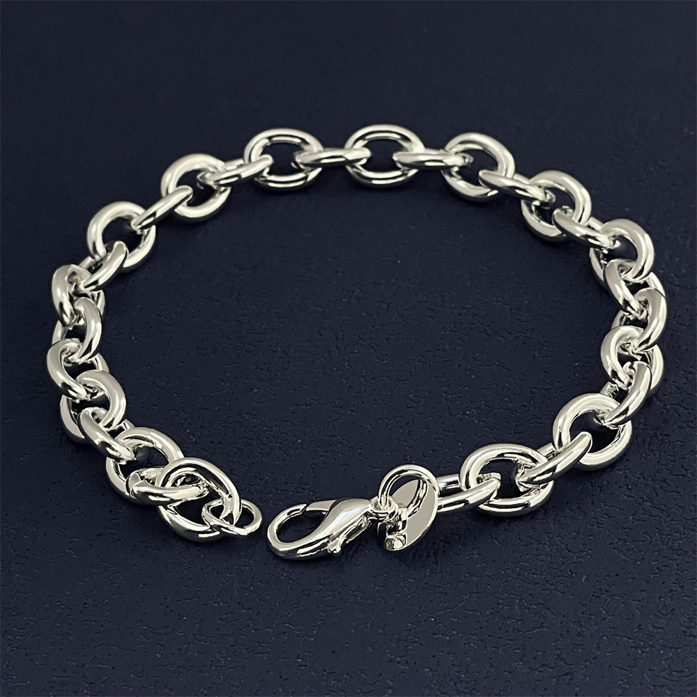 Free shipping Tradition Chain High quality Top Sale 925 Silver Noble fashion charm Bracelet Jewelry