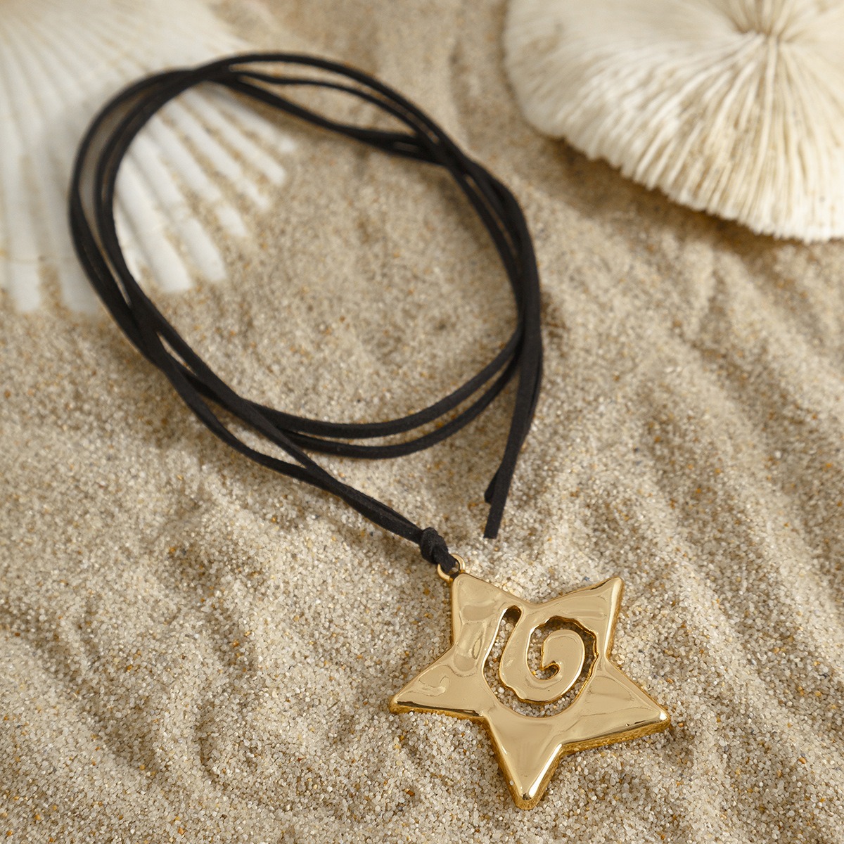 Cross Border Bohemian Style Sea Snail Mermaid Pendant with Pull-out Strap and Sunflower Lock