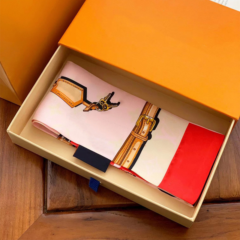 Scarf Fashion Designer Women's Scarf Size 8x120cm Handbag Scarf Women's Headband Tie