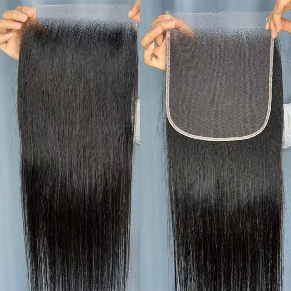 Brazilian Malaysian 100% Virgin Human Hair 6X6 HD Lace Closure Free Part Silky Straight Natural Color 10-24Inch