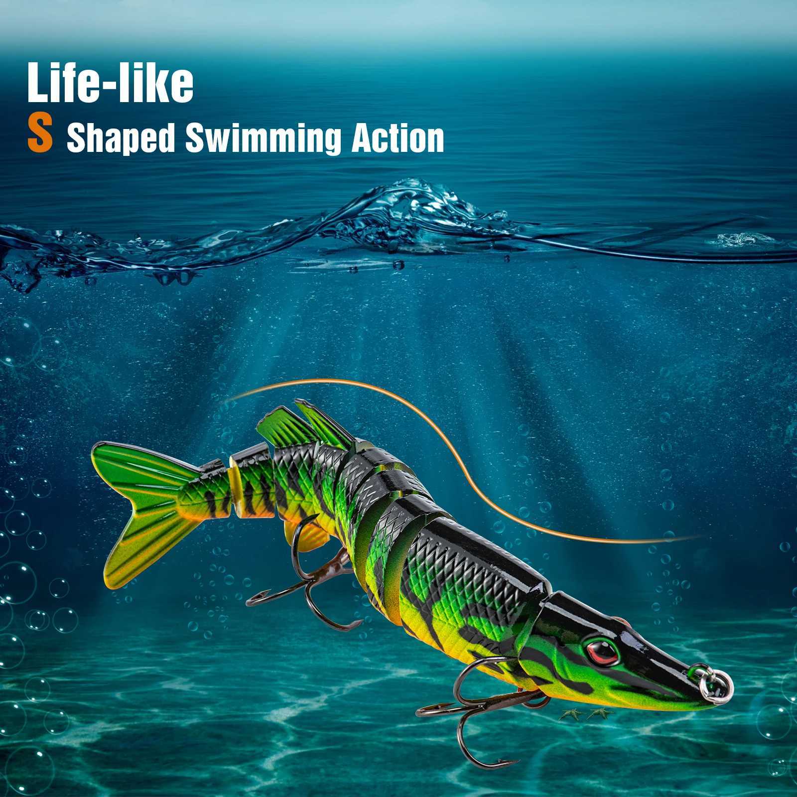 Got 3 pieces/box swimsuit 12.5cm 1.94g fishing Pike Wobbrs artificial bait hard multi link bait with hook W241029