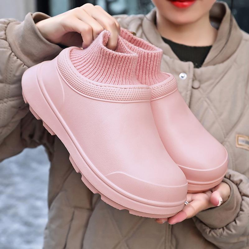 designer woman Womens mens Winter Waterproof Warm And Fluffy Rain Shoes winter snow fur boots 579d