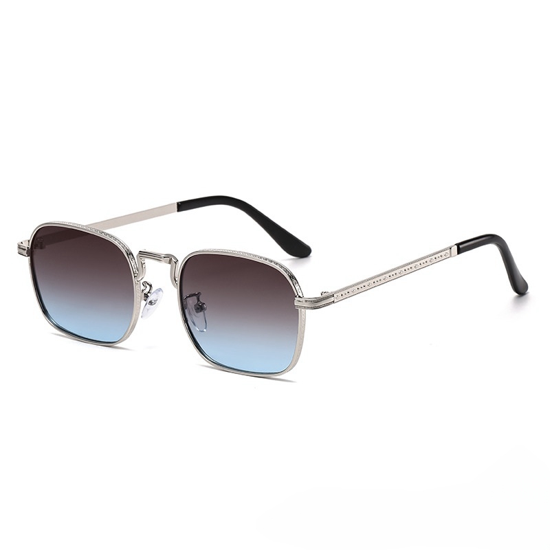 2402 2024 New Internet Celebrity Sunglasses Men and Women Korean Edition Square Elliptical Sunglasses Personalized UV resistant Glasses