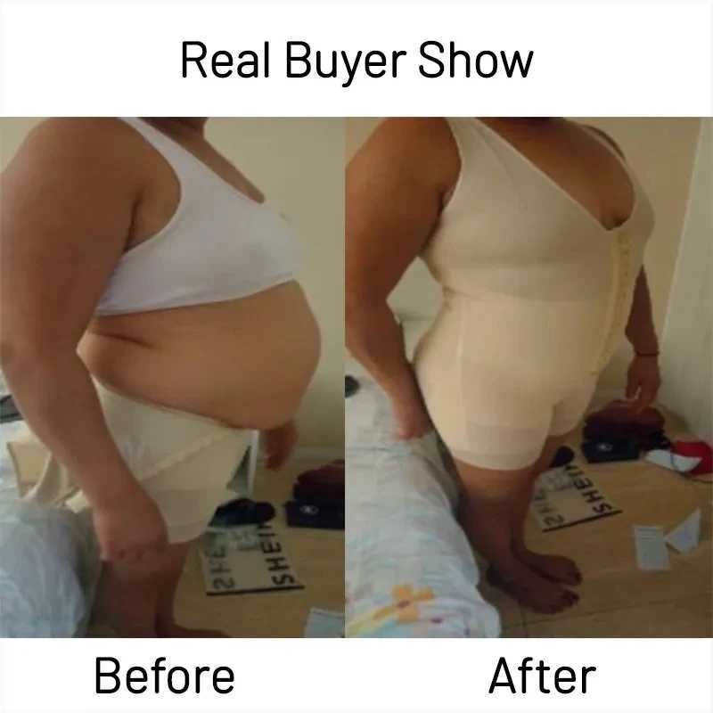 Full Body Shapewear Compression Girdle Fajas Colombian Corrective Underwear Tummy Control Shaper Butt Lift Slim Corset BodysuitsX2410